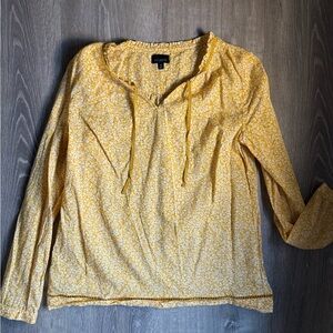 Talbots Yellow Floral Blouse
